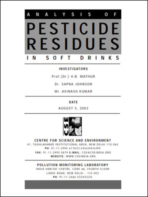 Analysis of pesticide residues in soft drinks2003