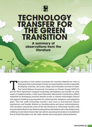 Technology Transfer for the Green Transition report cover